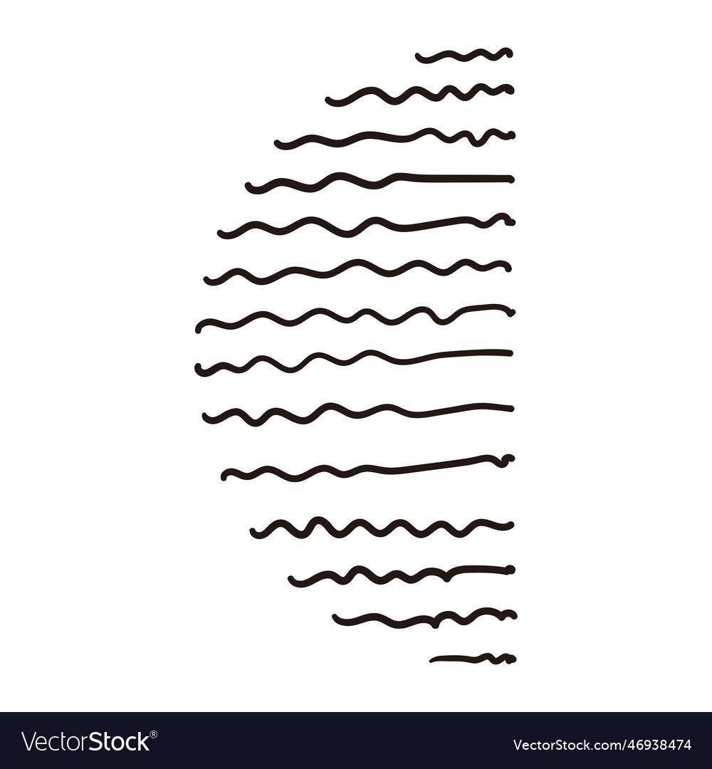 Hand drawn half circle line elements Royalty Free Vector