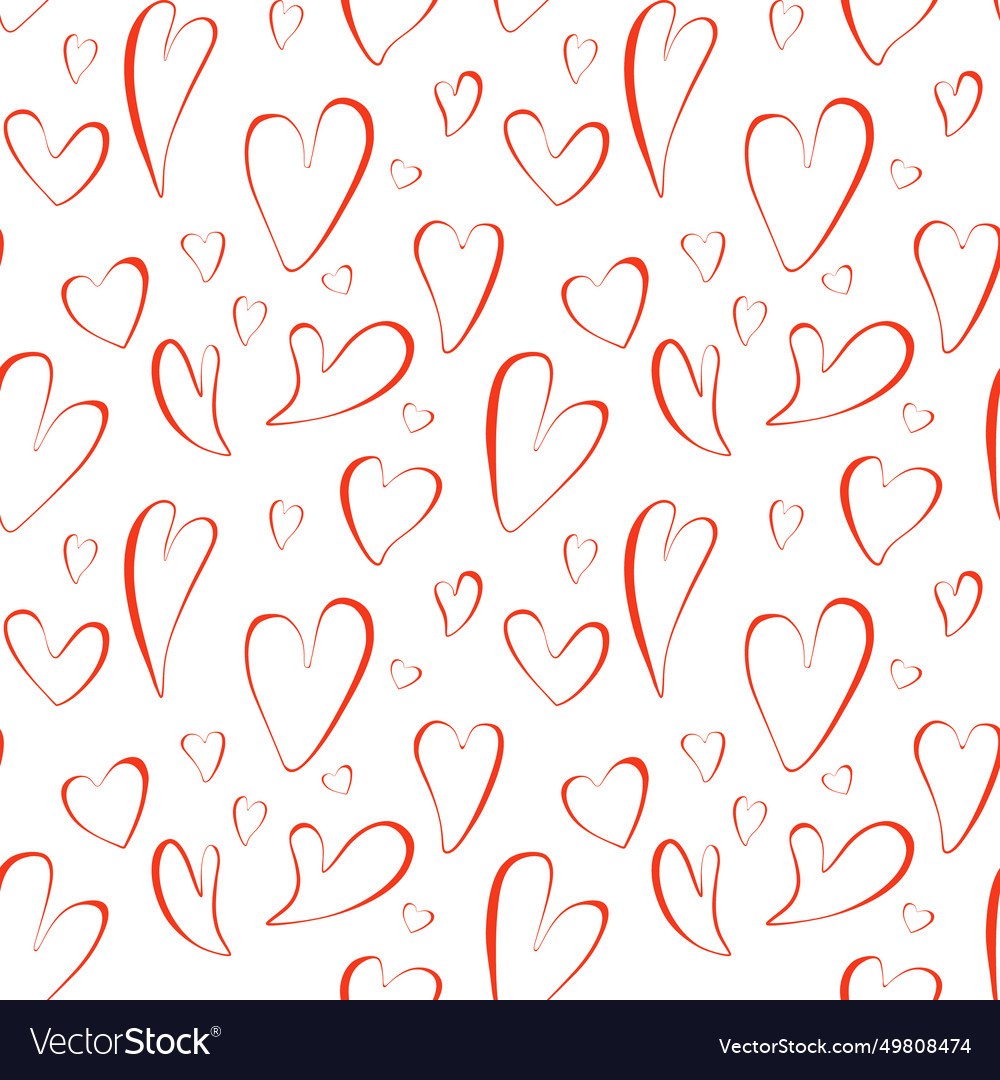 Heart shapes seamless pattern image
