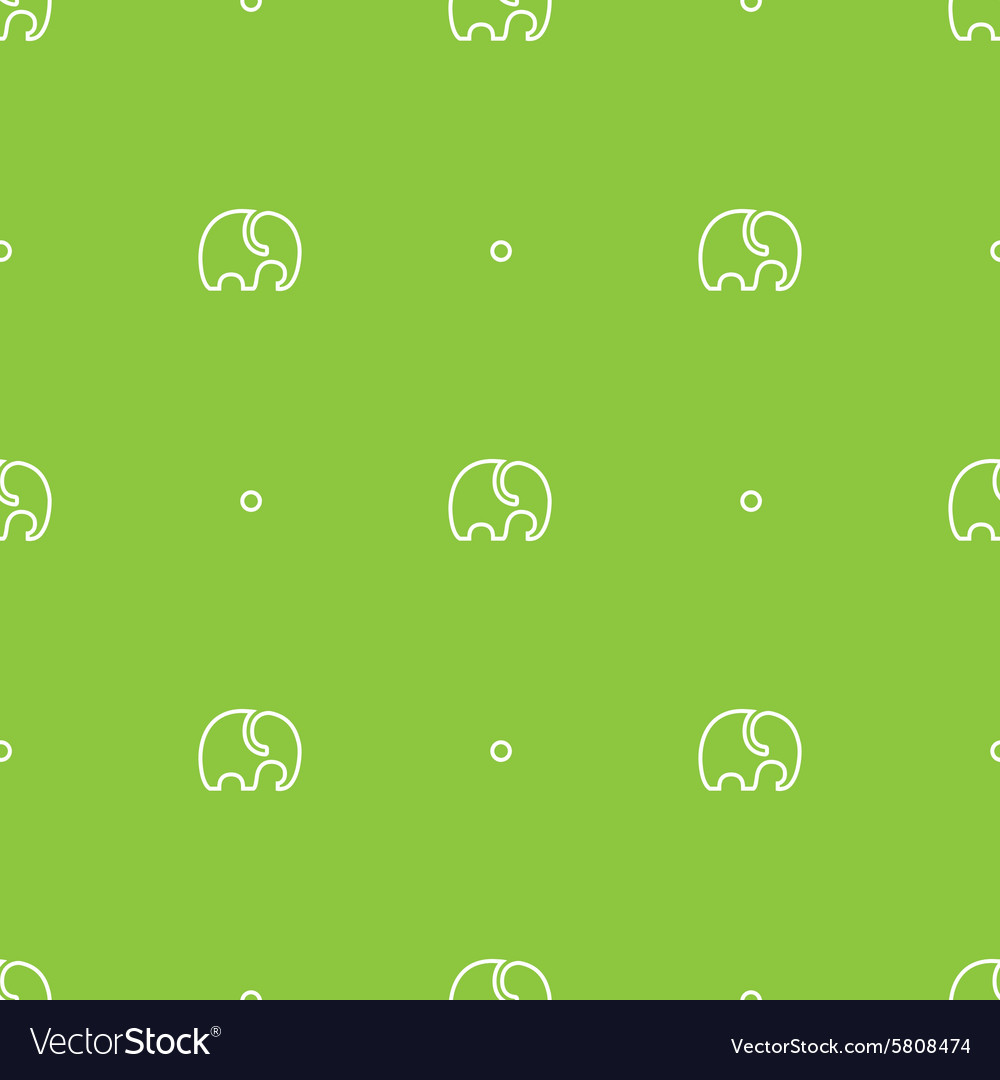 Minimalistic elephant seamless pattern