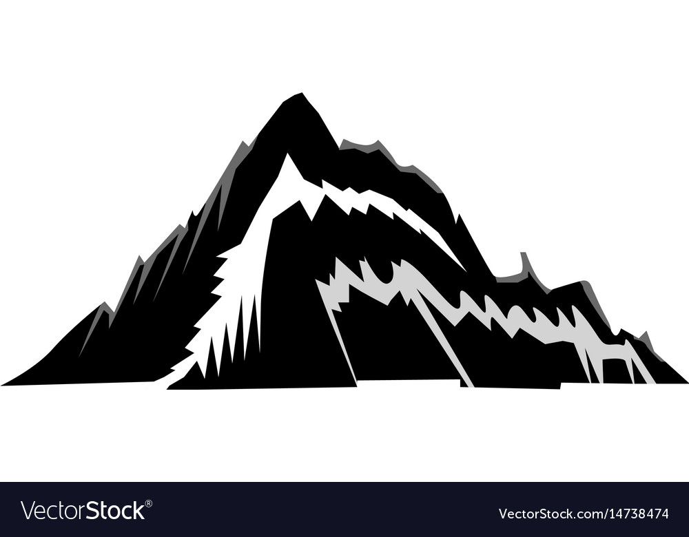 Рисунок силуэт горы