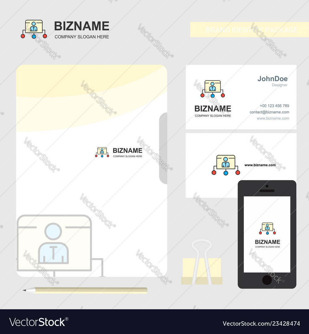 Network business logo file cover visiting card