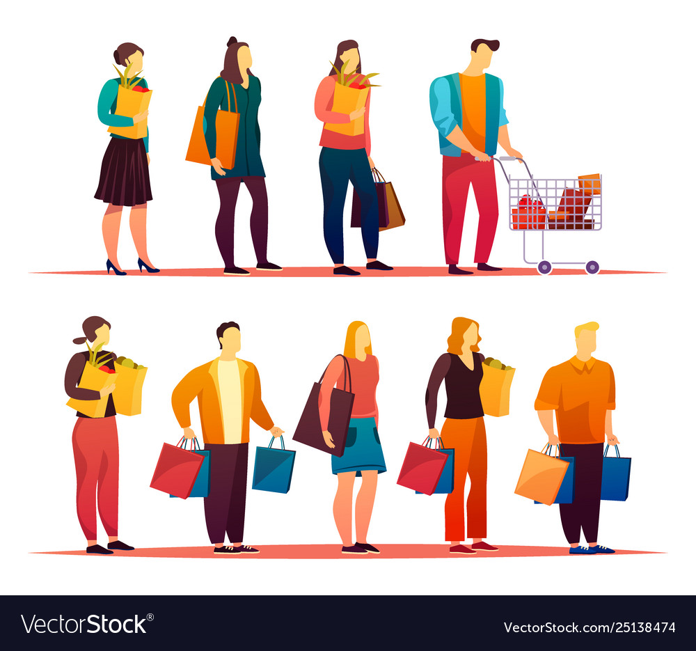 People Waiting in a Queue