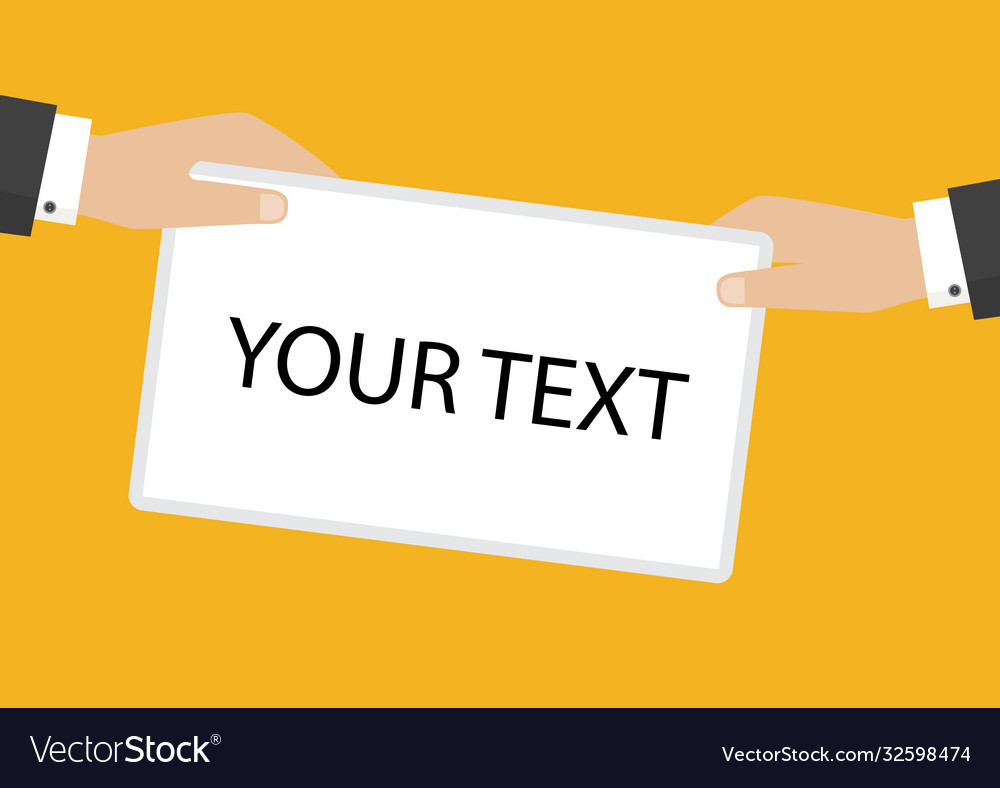 Put your own text here background template vector image Put your own text here background template