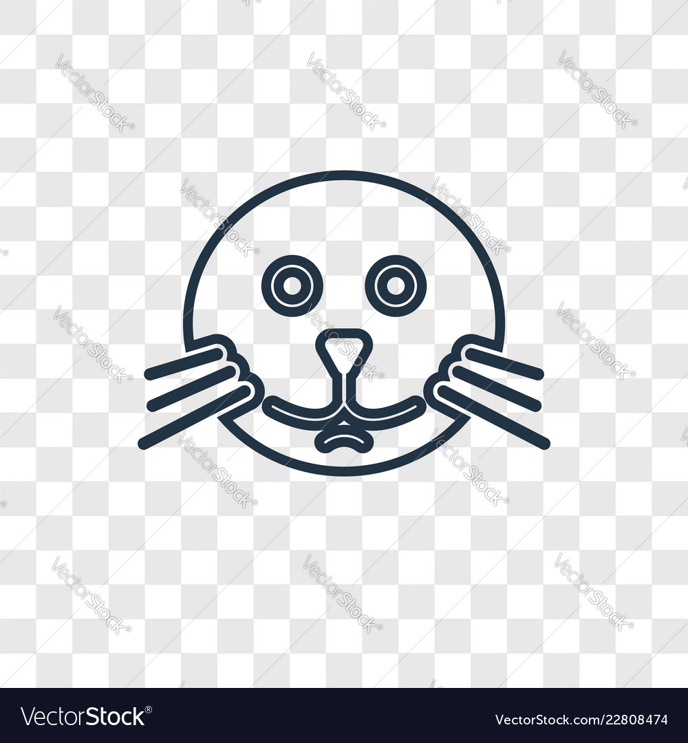 Seal concept linear icon isolated on transparent