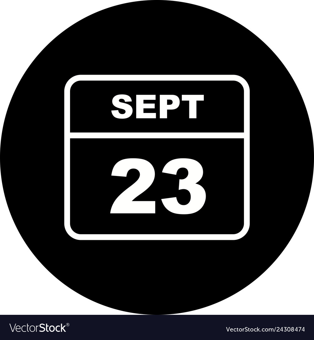 September 23rd date on a single day calendar