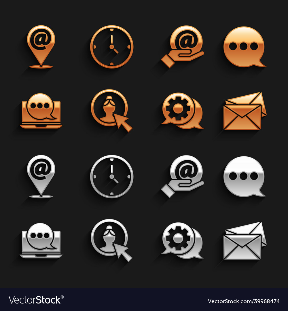 Set create account screen speech bubble chat vector image Set create account screen speech bubble chat