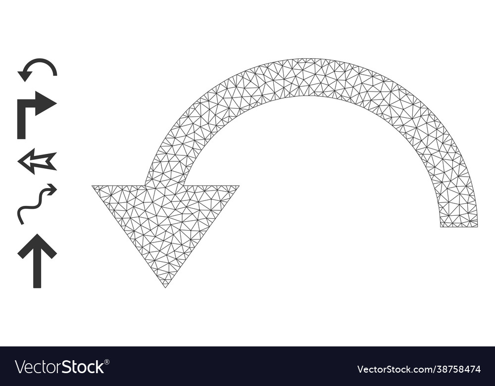 Web network rotate ccw icon with simple glyphs vector image Web network rotate ccw icon with simple glyphs