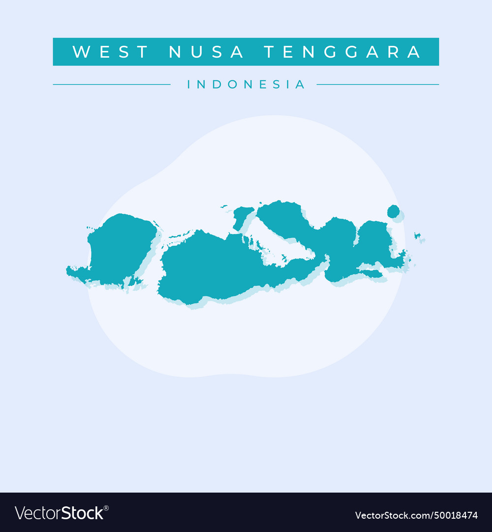 West nusa tenggara map indonesia Royalty Free Vector Image