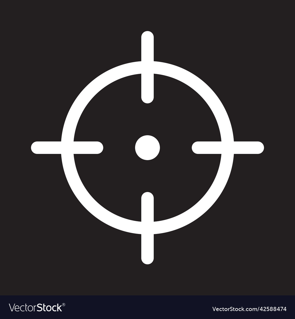 White sniper target or aim at target Royalty Free Vector