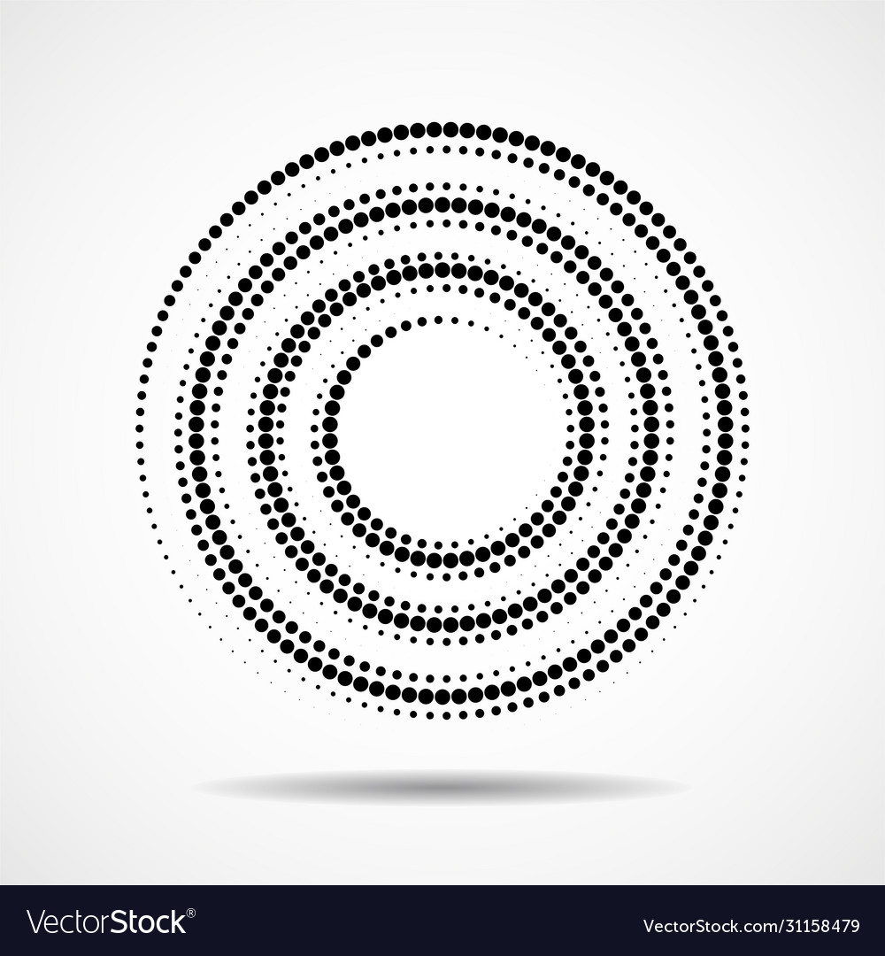 Abstract dotted circles dots in circular form
