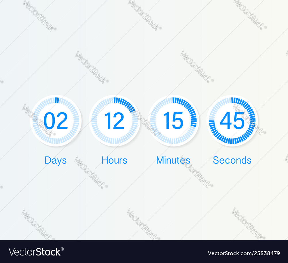 Countdown clock counter timer ui app digital