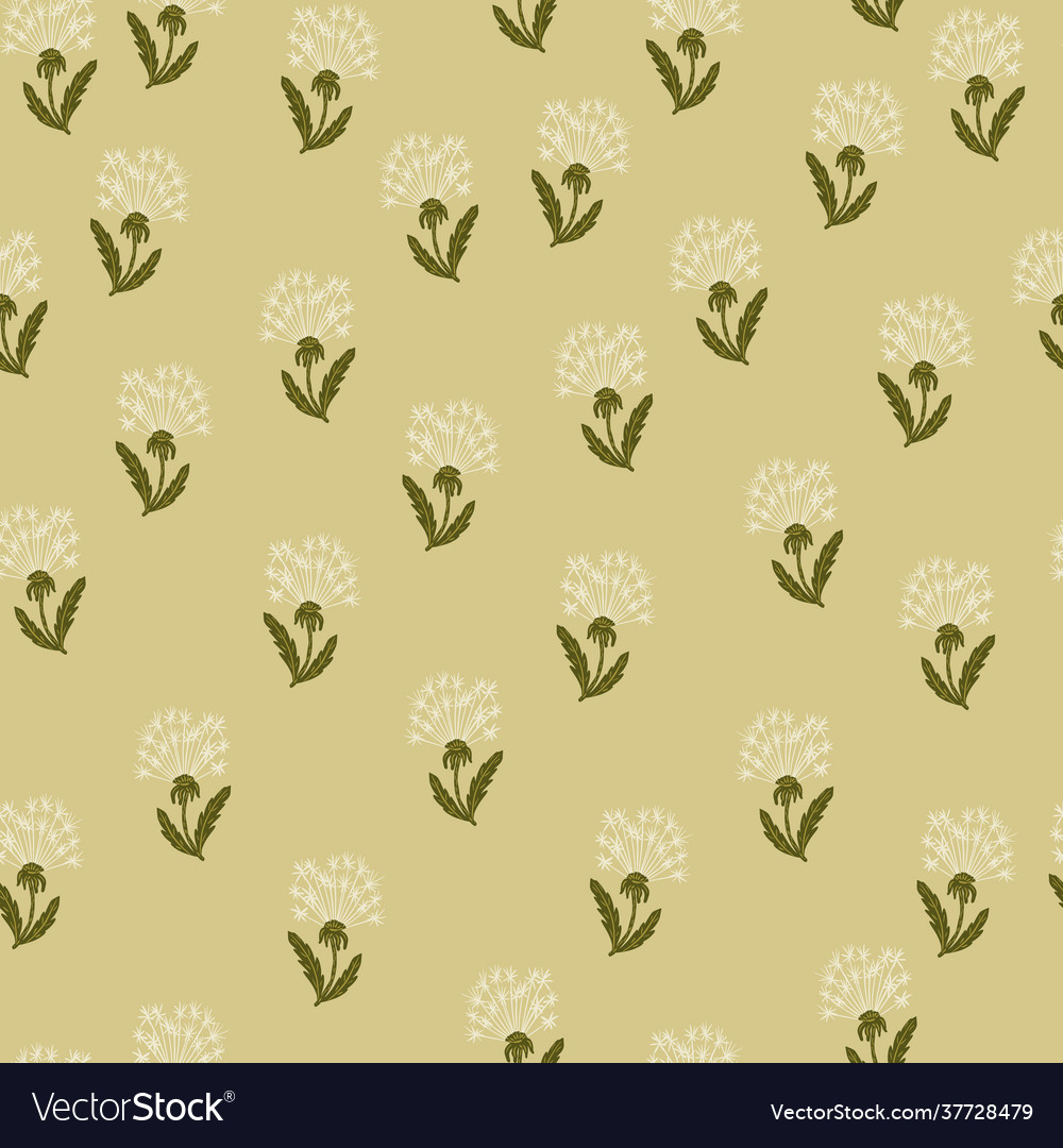 Decorative seamless field style pattern vector image Decorative seamless field style pattern