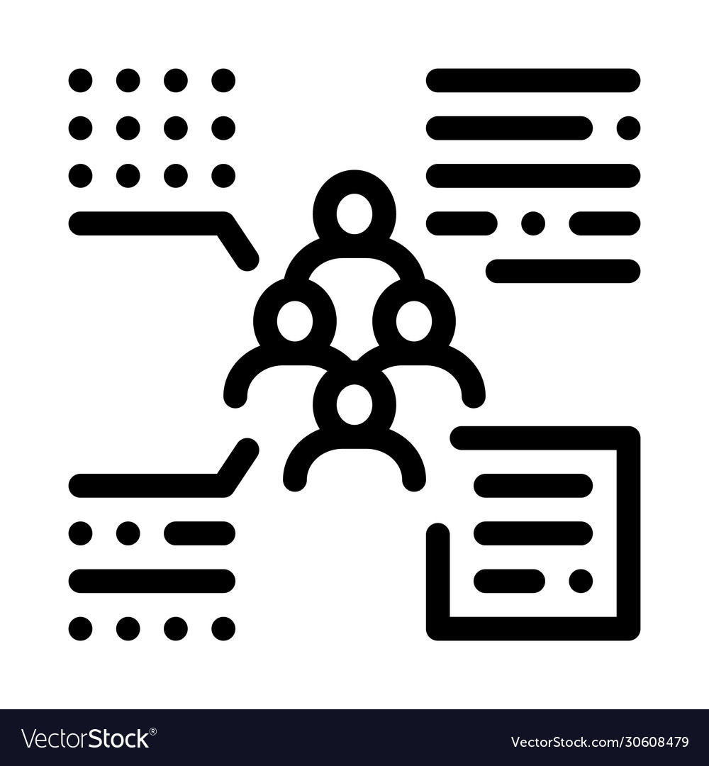 Functions person from group icon outline vector image Functions person from group icon outline
