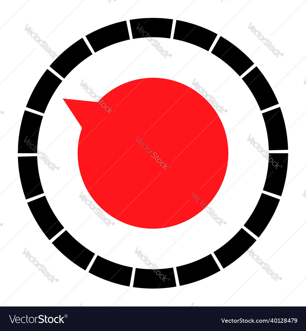 Gauge meter dial icon with different number Vector Image Gauge meter dial icon with different number