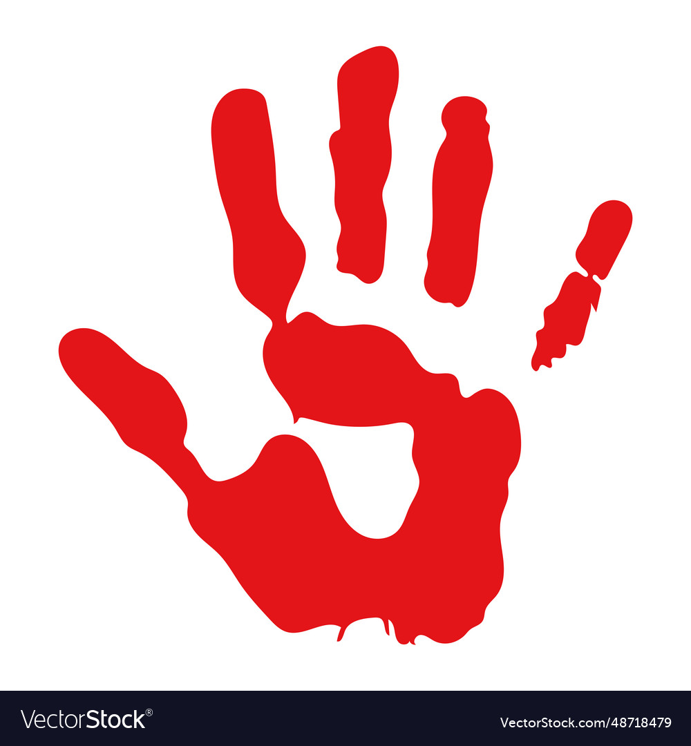 Handprint paint color stain Royalty Free Vector Image