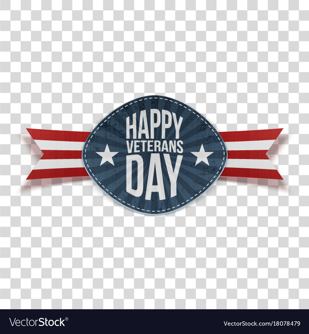 Happy veterans day american badge template Vector Image