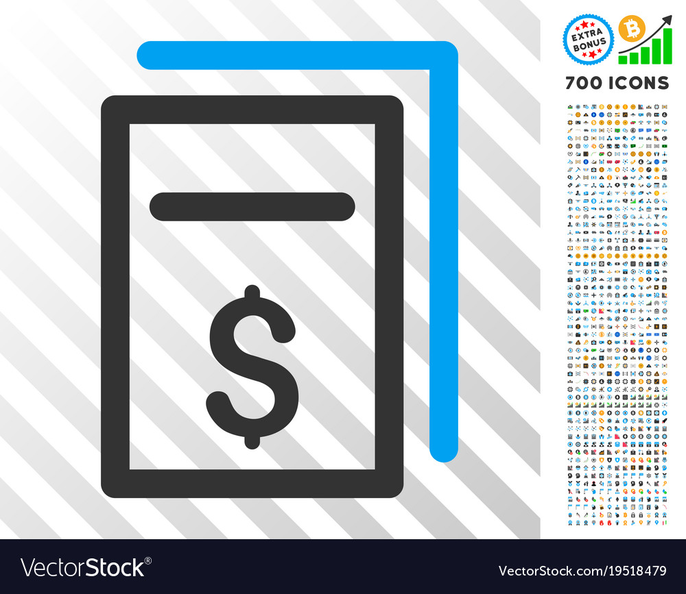 Price copy flat icon with bonus