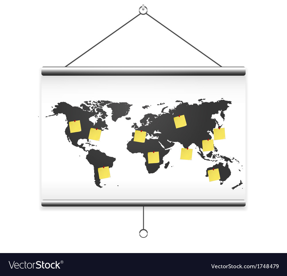 Projector screen map