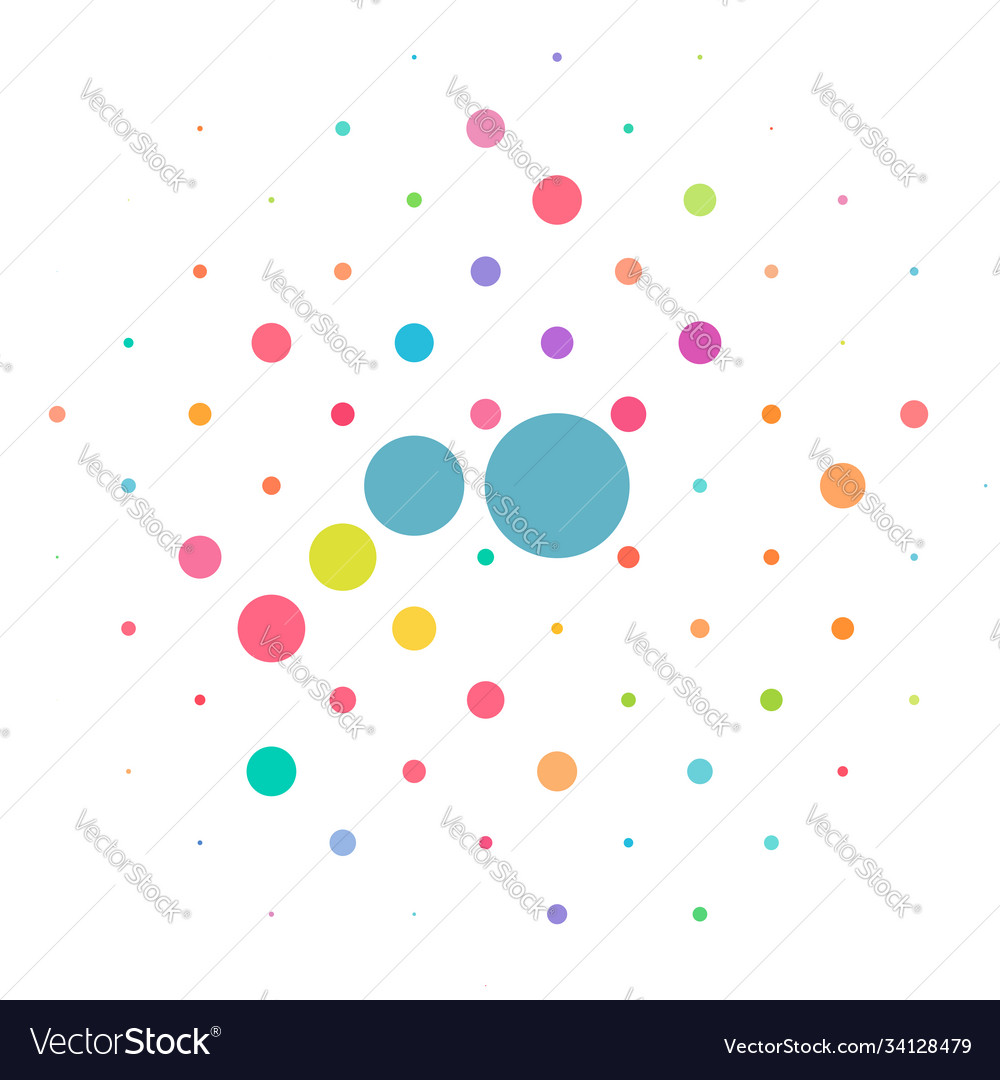Random dots circles halftone half-tone element
