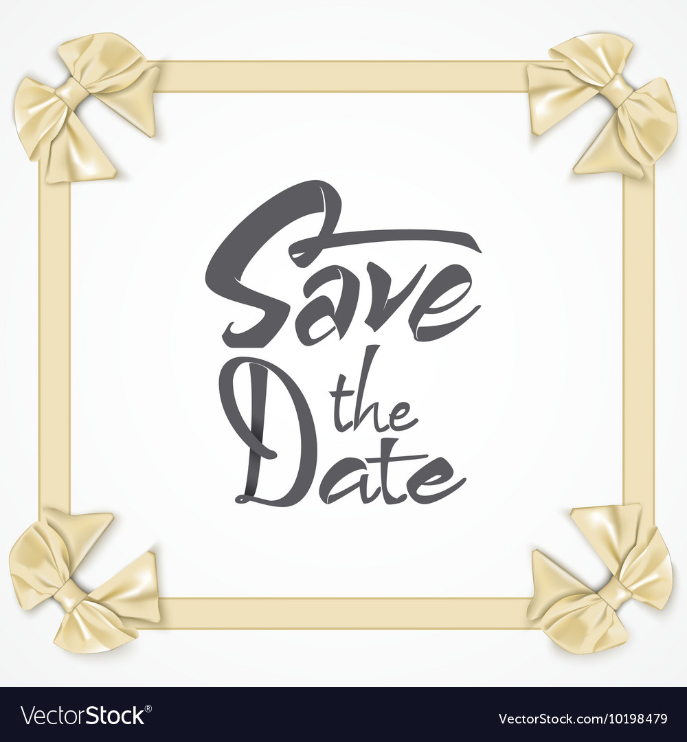 Save the date - calligraphic lettering badge label