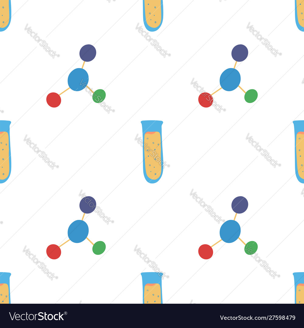 Seamless pattern molecule and flask