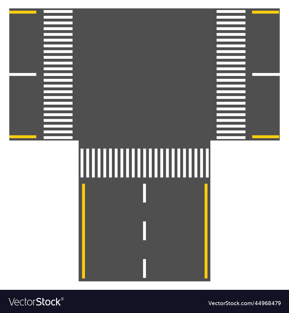 Traffic light fork in road marking