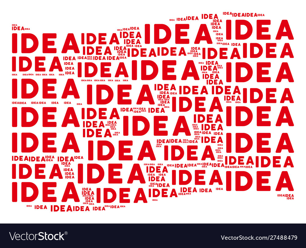 Waving red flag mosaic idea text items vector image Waving red flag mosaic idea text items