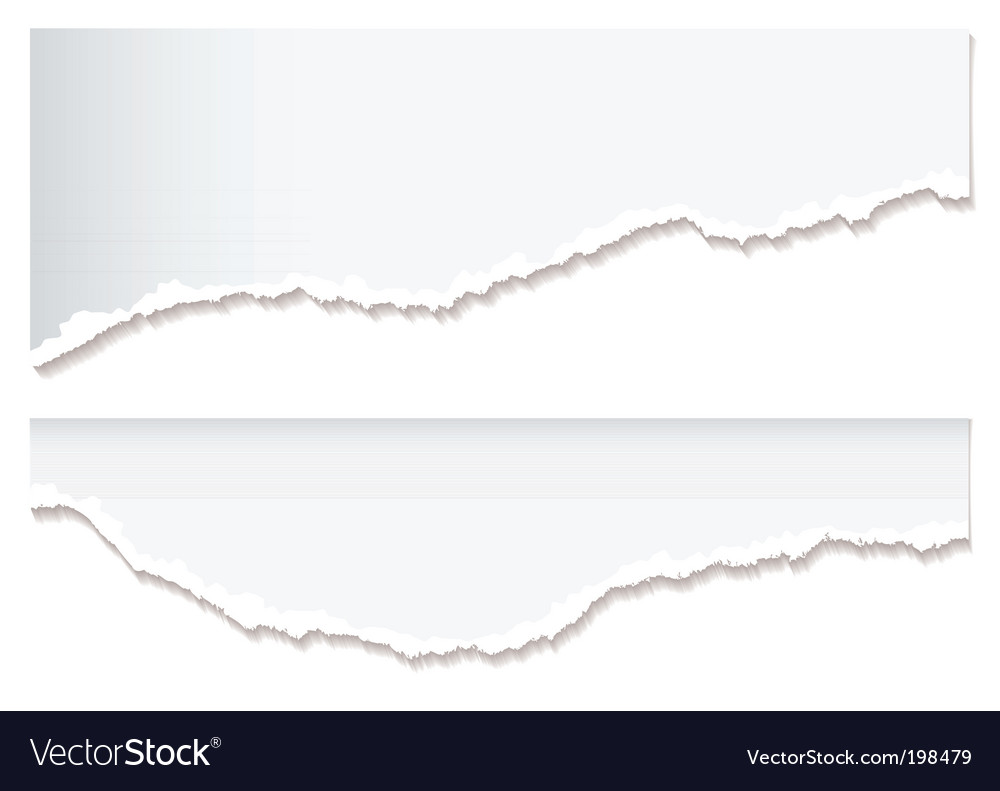 White paper rip edge Royalty Free Vector Image