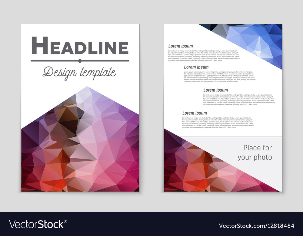 Abstract layout background set for art