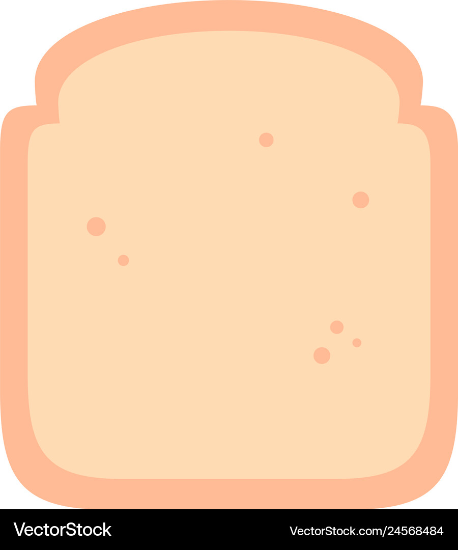 Bread flat on white Royalty Free Vector Image - VectorStock