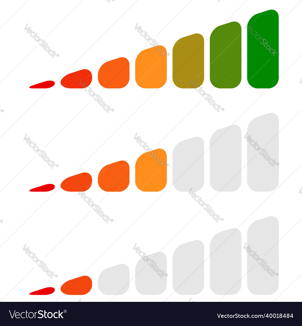 Level progress indicator icon meter gauge Vector Image Level progress indicator icon meter gauge