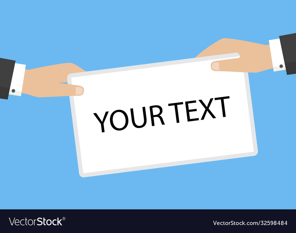 Put your own text here background template vector image Put your own text here background template