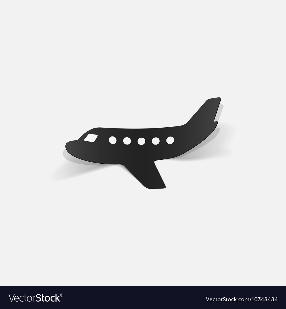 Realistic design element plane
