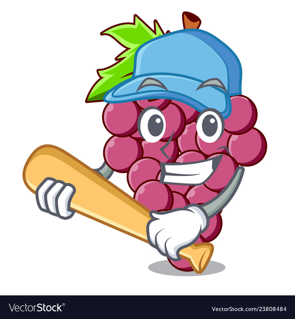 Rote Trauben Baseball Cartoon