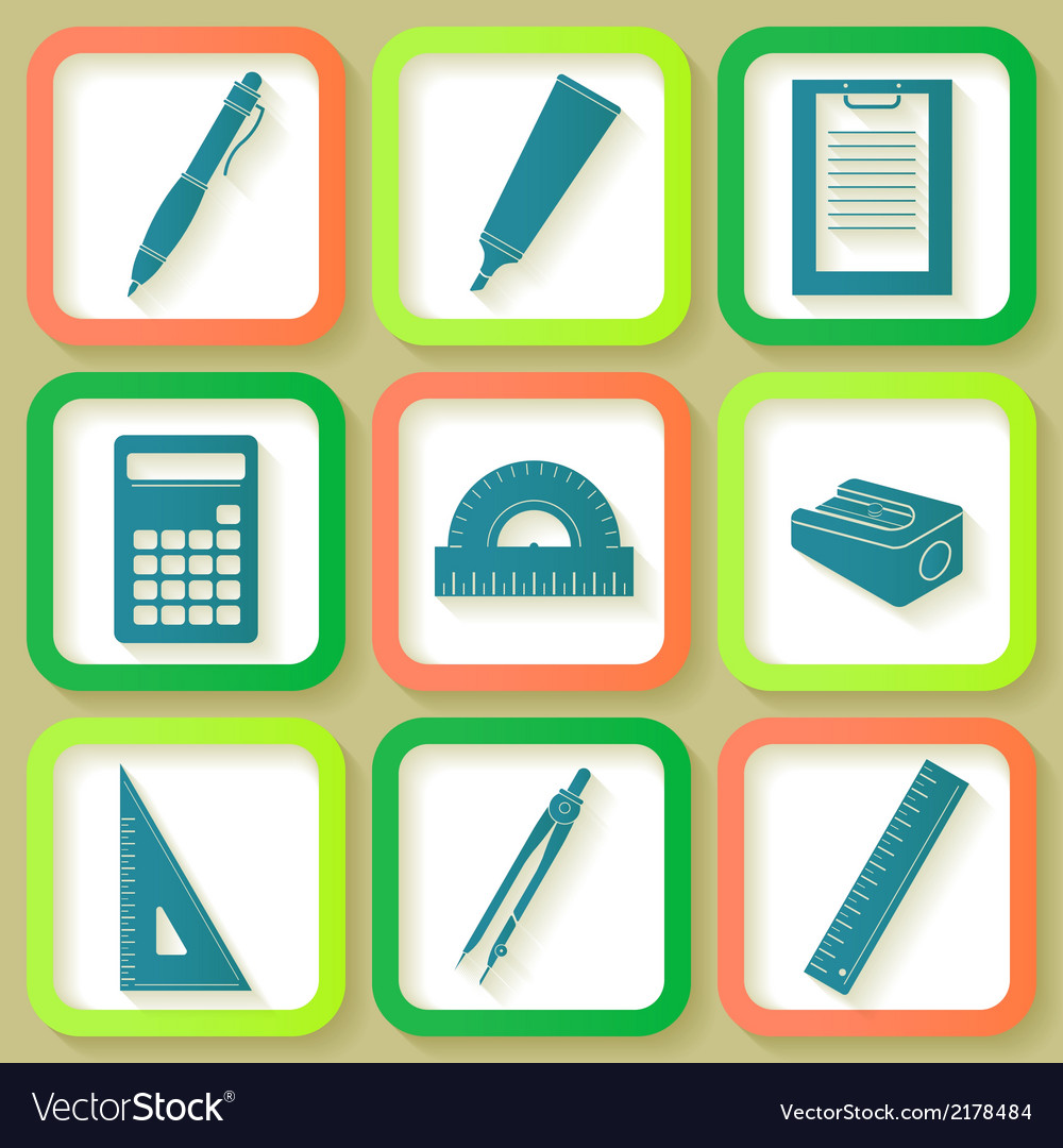 Set of 9 icons instruments