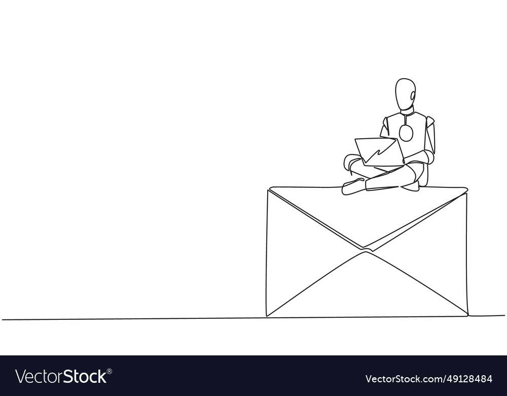 Single continuous line drawing robotic artificial
