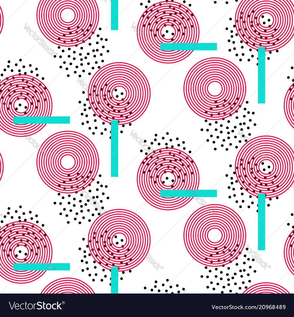 Abstract circles bright seamless pattern vector image Abstract circles bright seamless pattern
