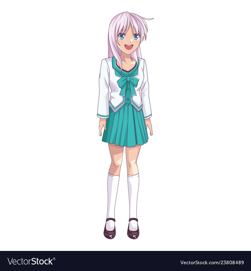 Anime manga girl Royalty Free Vector Image - VectorStock