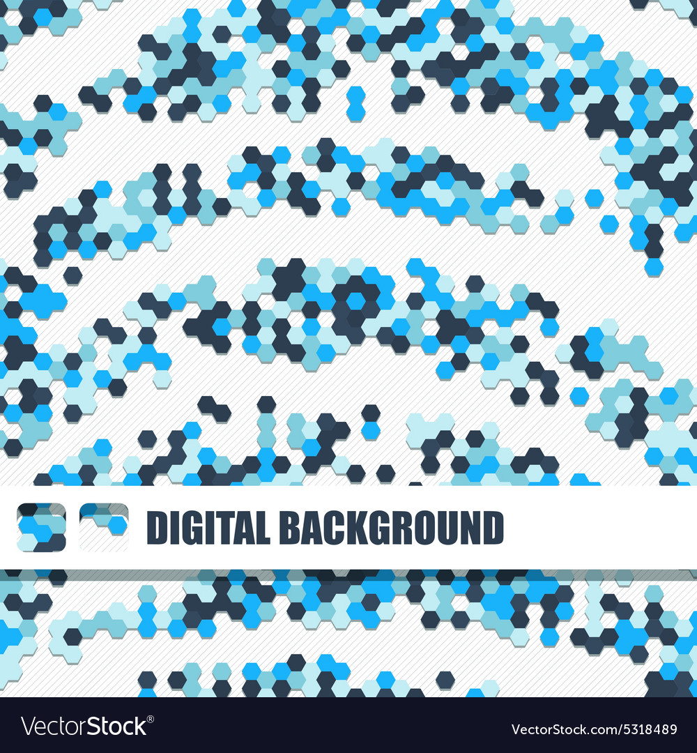 Background of different color hexagons