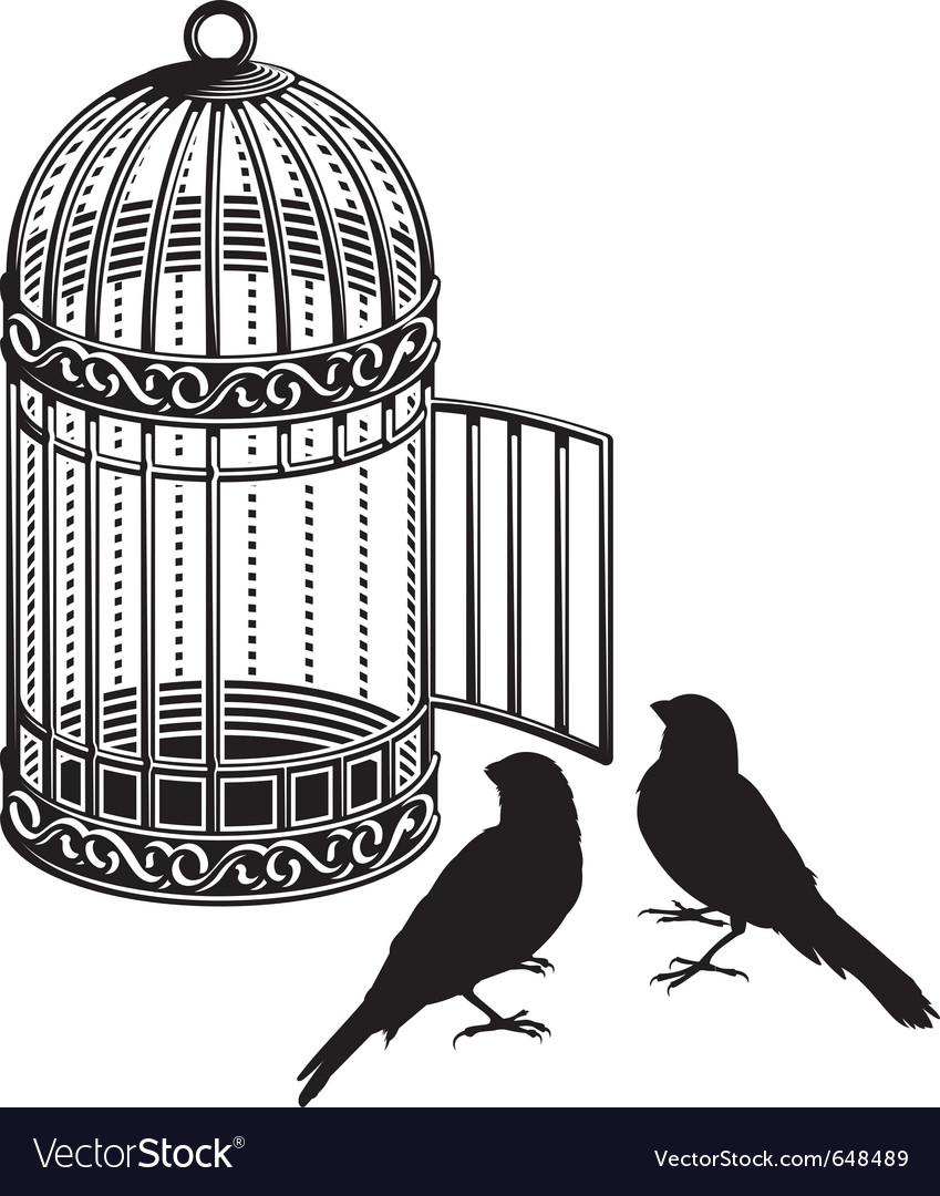 bird cage royalty free vector image vectorstock