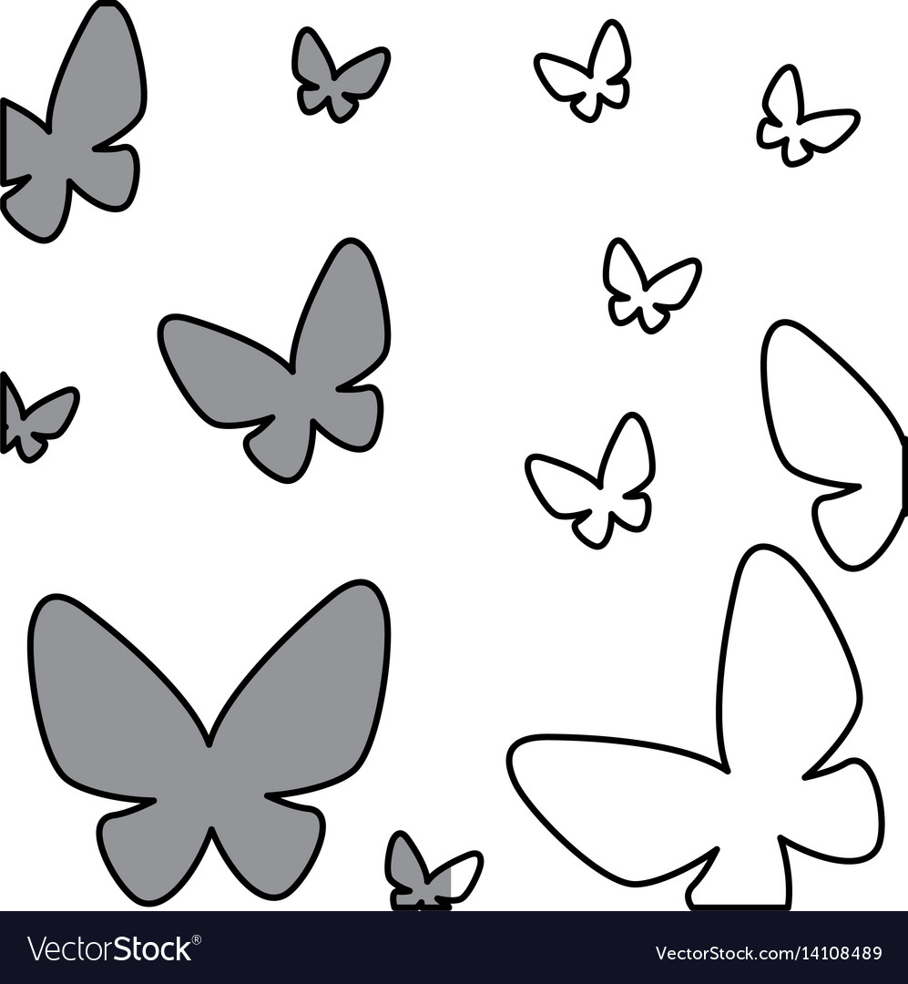 Butterflies pattern isolated icon