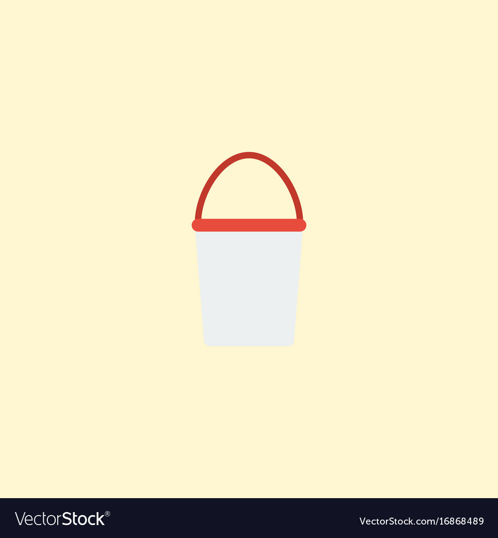 Flat icon bucket element