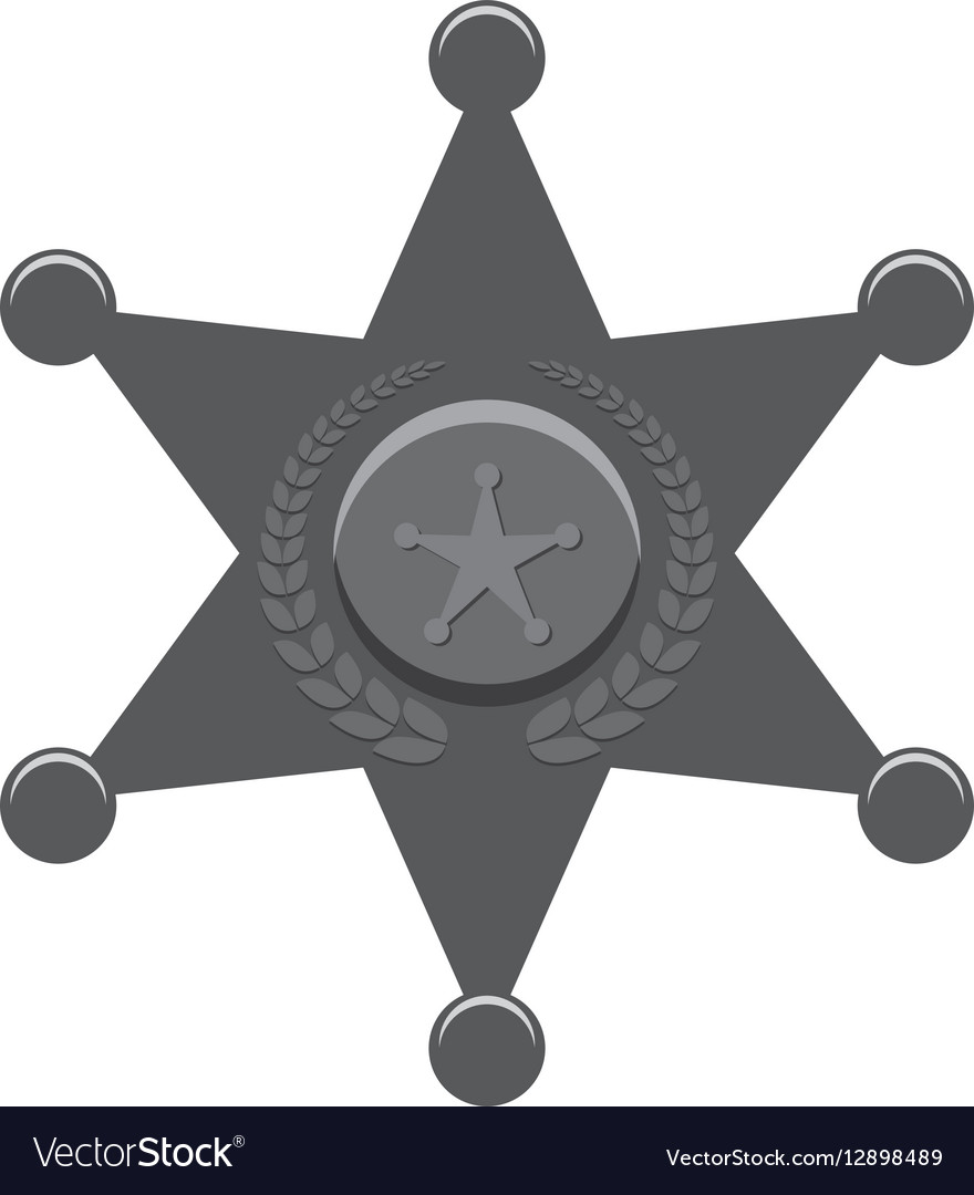 Grayscale police bradge icon design