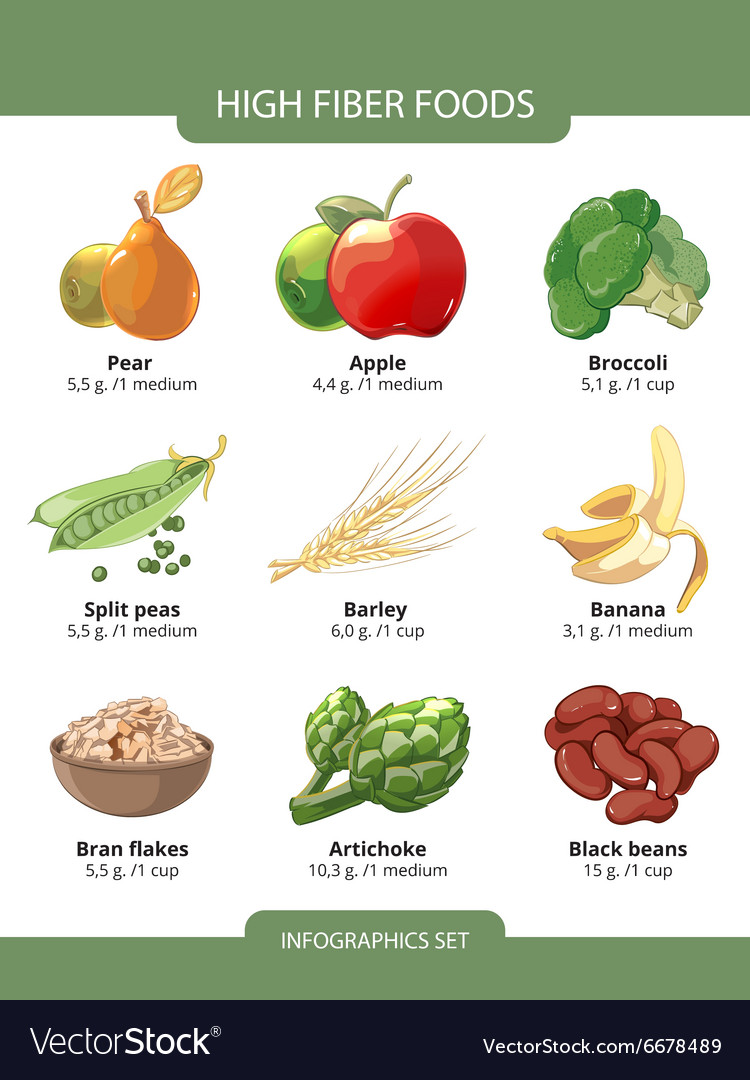 high-fiber-foods-infographics-royalty-free-vector-image