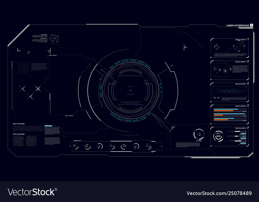 Hud gui interface 001 Royalty Free Vector Image