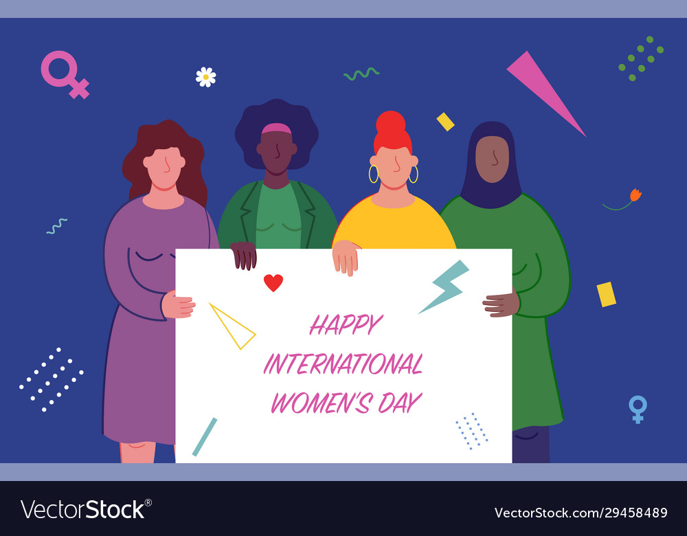 International womens day women different Vector Image