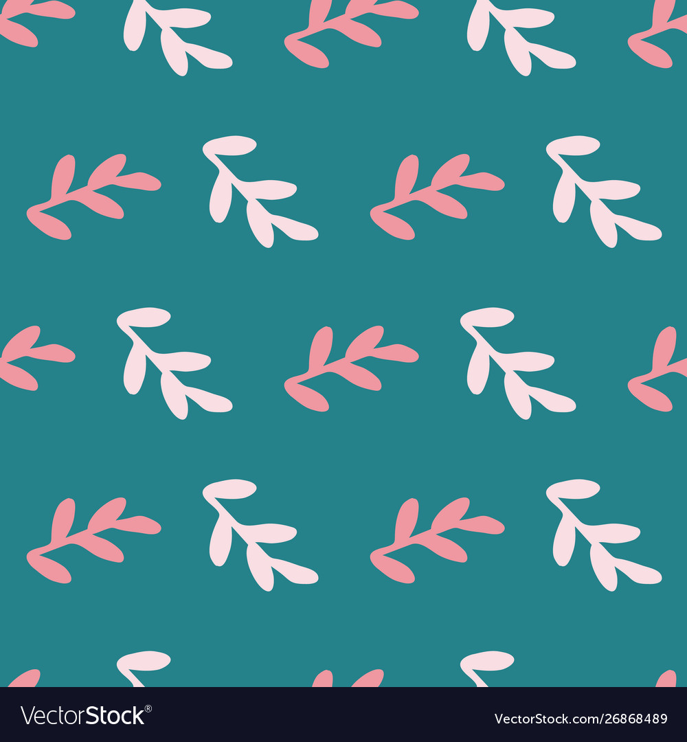 Leaves seamless repeat pattern background Vector Image Leaves seamless repeat pattern background