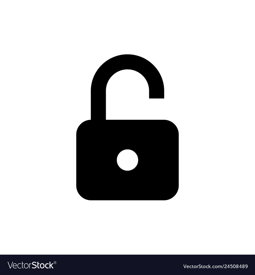 Lock icon web secure sign vector image Lock icon web secure sign