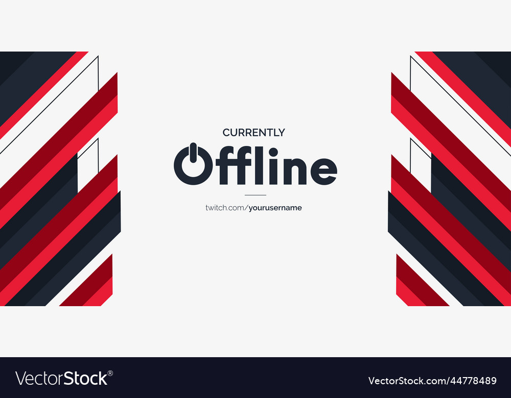 Moderne Twitch Offline-Banner mit abstrakten Formen vector image Moderne Twitch Offline-Banner mit abstrakten Formen