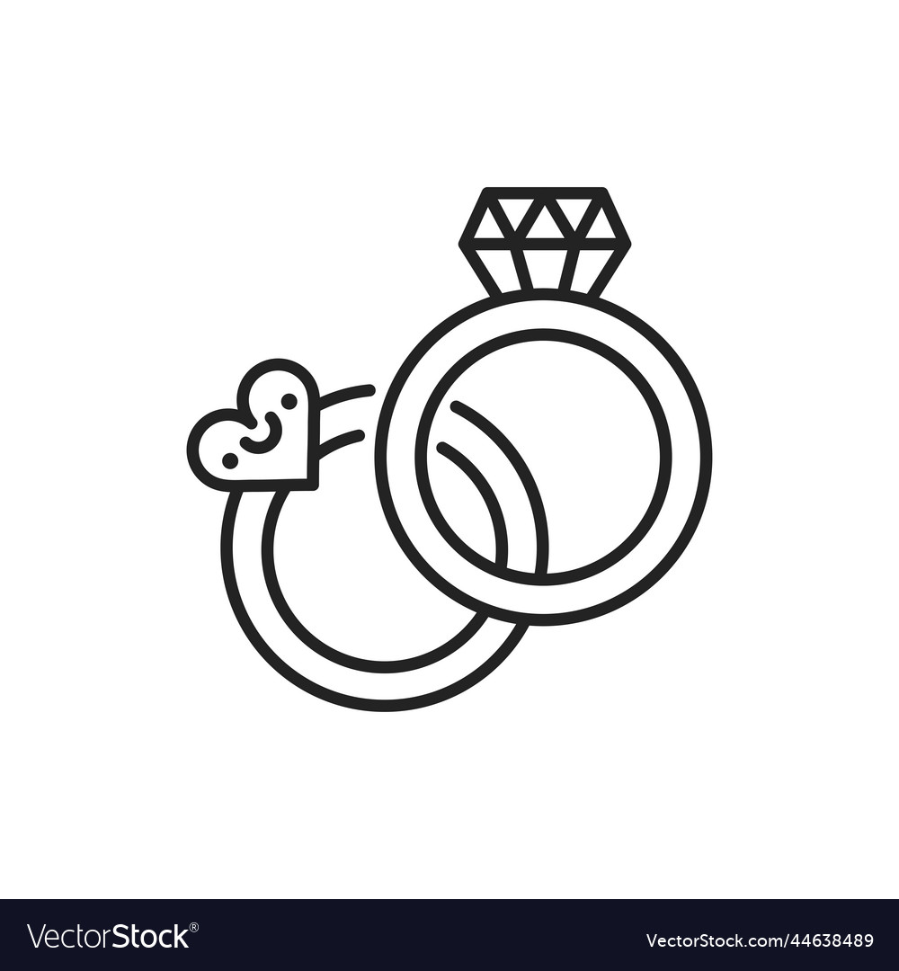 Organization of wedding events line black icon Vector Image